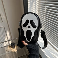 A niche, unique, ghost and funny bag, a cute crossbody bag for girls, an original Korean style, fashionable and trendy cartoon phone case on Instagram thumbnail 3
