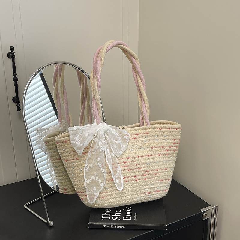 时尚ins度假风藤编手提沙滩包