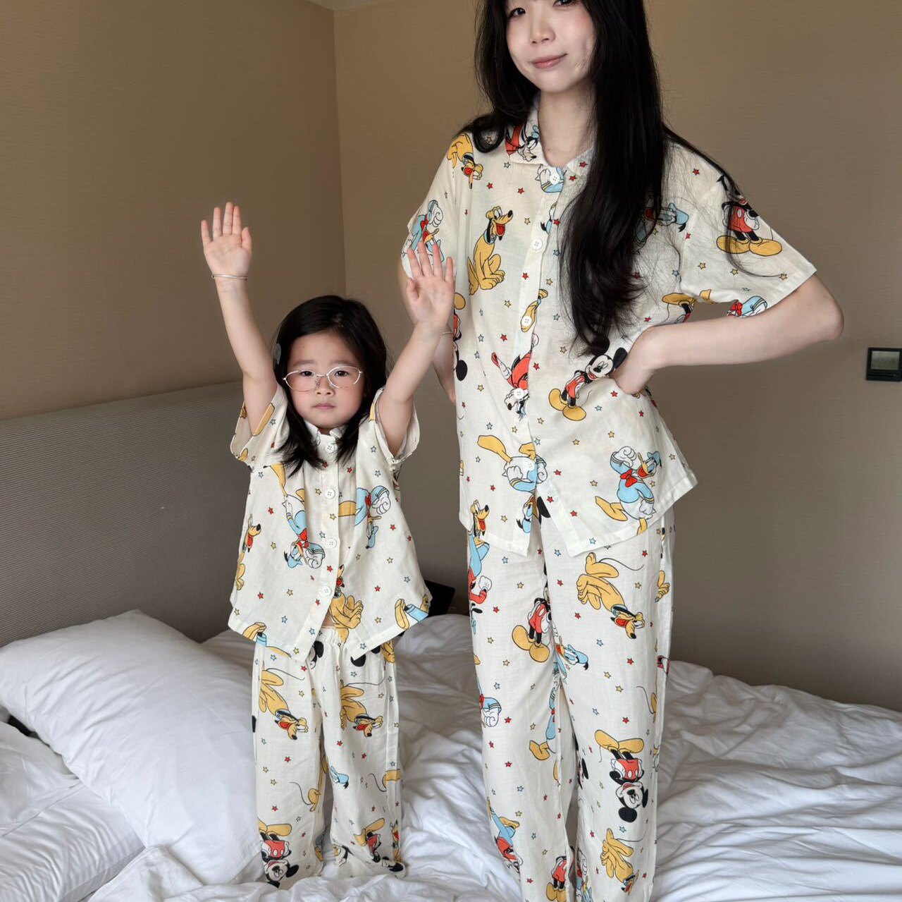 亲子装睡衣2026新款春夏季纯家居服套装