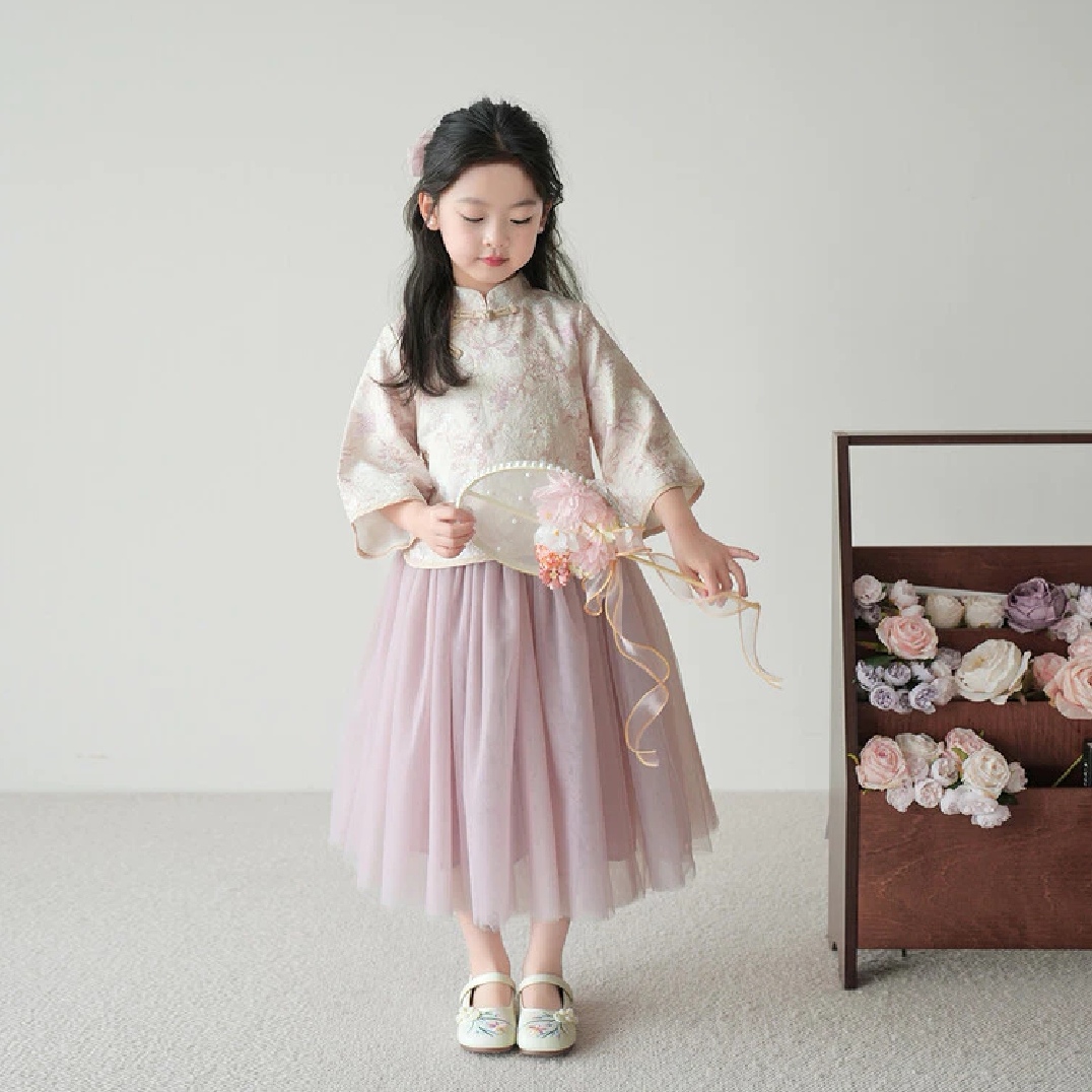 女童2025新款春秋夏季新款国风新中式改良旗袍高品质洋气爆套装潮