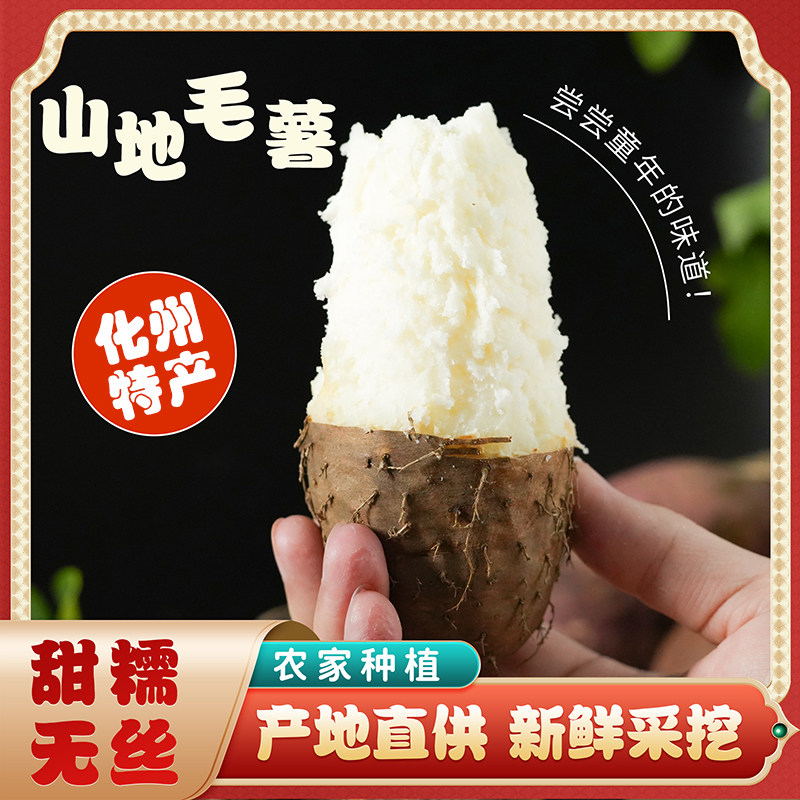 正宗茂名化州新鲜毛薯甜薯农家现挖5斤爆粉糯火苕脚板薯山药田薯