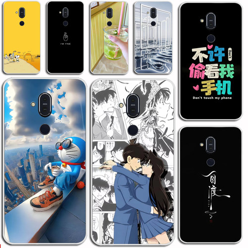 适用诺基亚x7手机壳NOKIAx7保护套x7个性7玻璃防摔硅胶软套外壳防摔