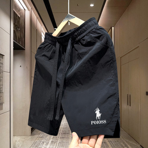 2025夏季新款刺绣男生短裤美式速干中裤宽松情侣沙滩裤男士五分裤