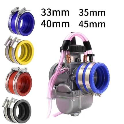 通用摩托车化油器硅胶接口内径33-35-40-45mm长度35mm,送卡箍
