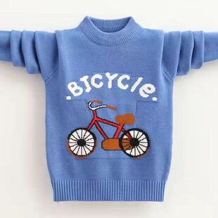 圆领毛线衣秋季 男童毛衣春秋款 秋装 儿童套头针织衫 上衣 2025新款