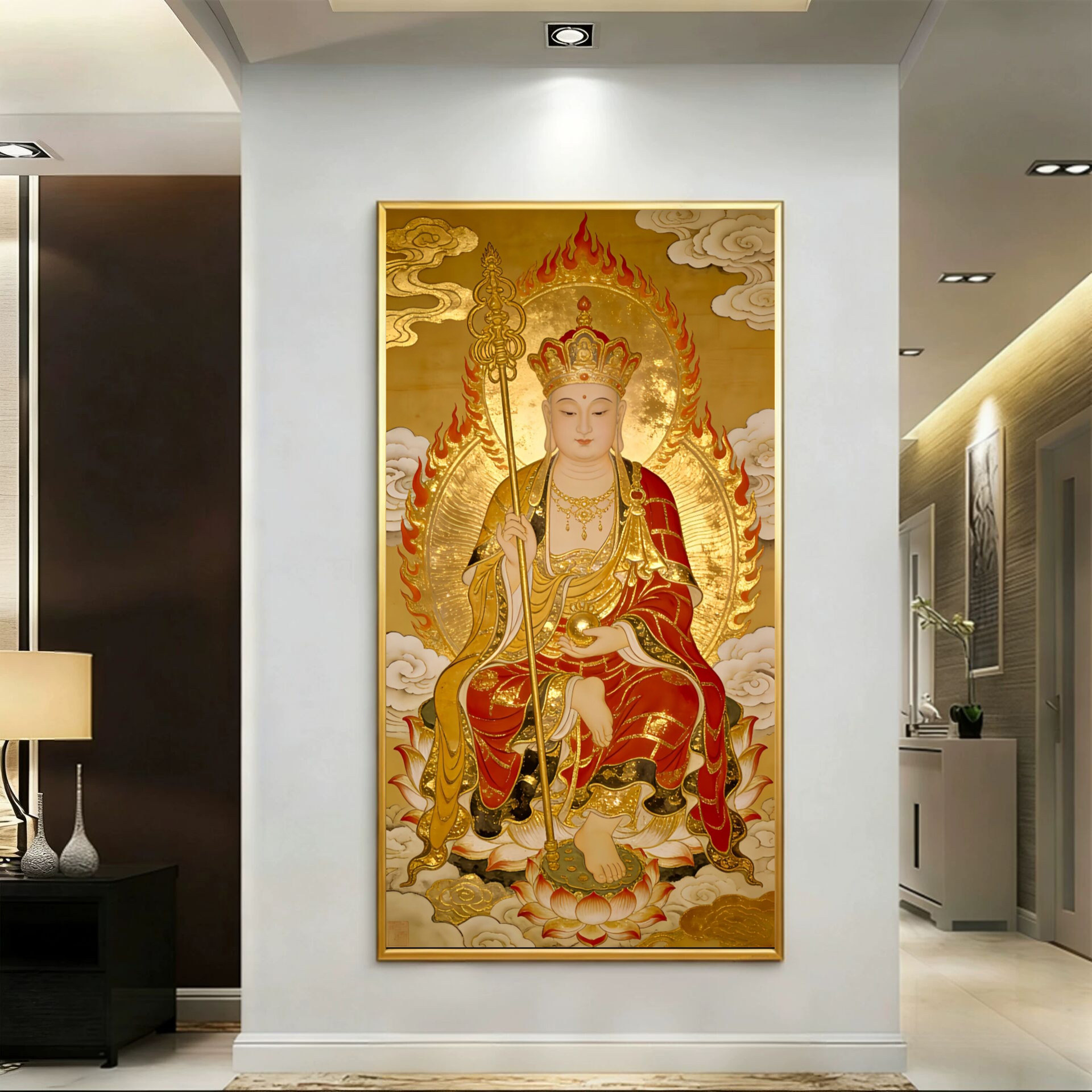 钻石画满钻方钻手工点贴钻绣客厅玄关竖版神龛佛像地藏王菩萨新款