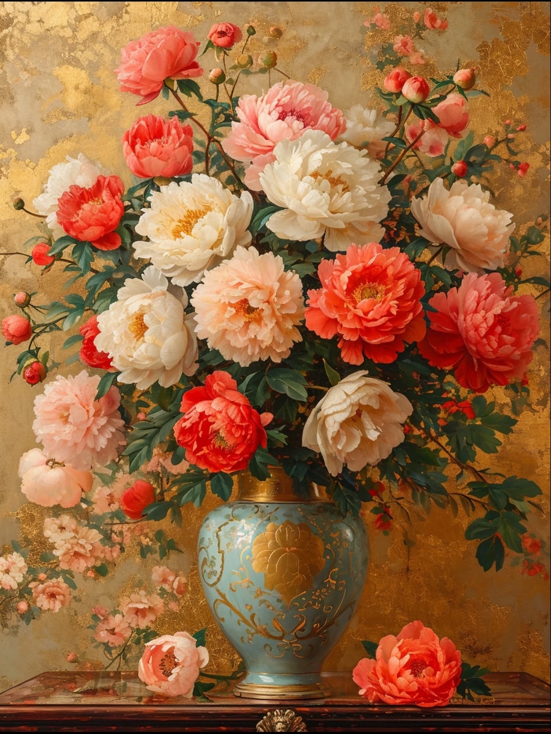 带框钻石画满钻方钻手工贴钻绣卧室欧式客厅竖版花卉牡丹花瓶新款