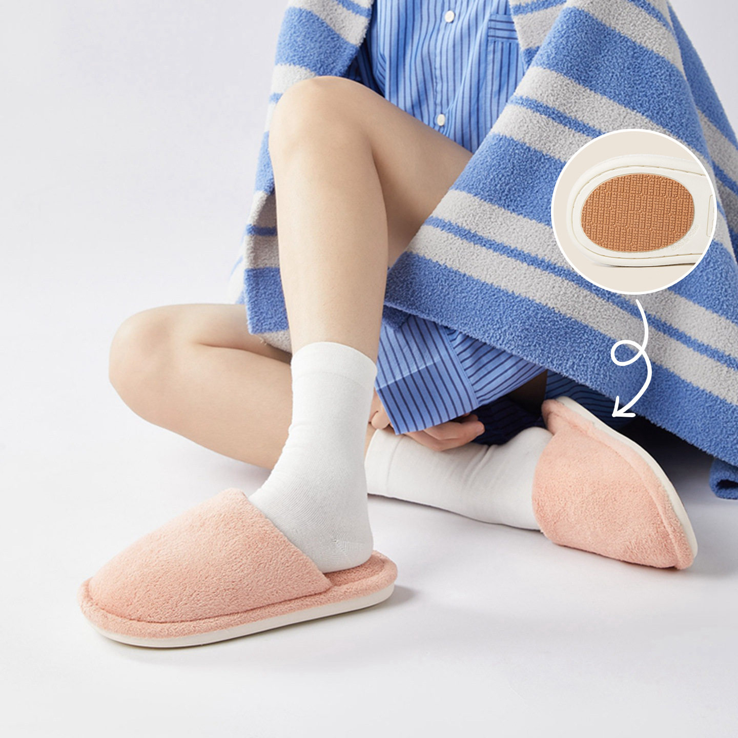 冬款新款简约柔暖舒适地板拖居家防滑室内日系棉拖鞋男女款保暖,女鞋,棉鞋,淘宝优惠券,粉丝福利购,淘宝优惠卷