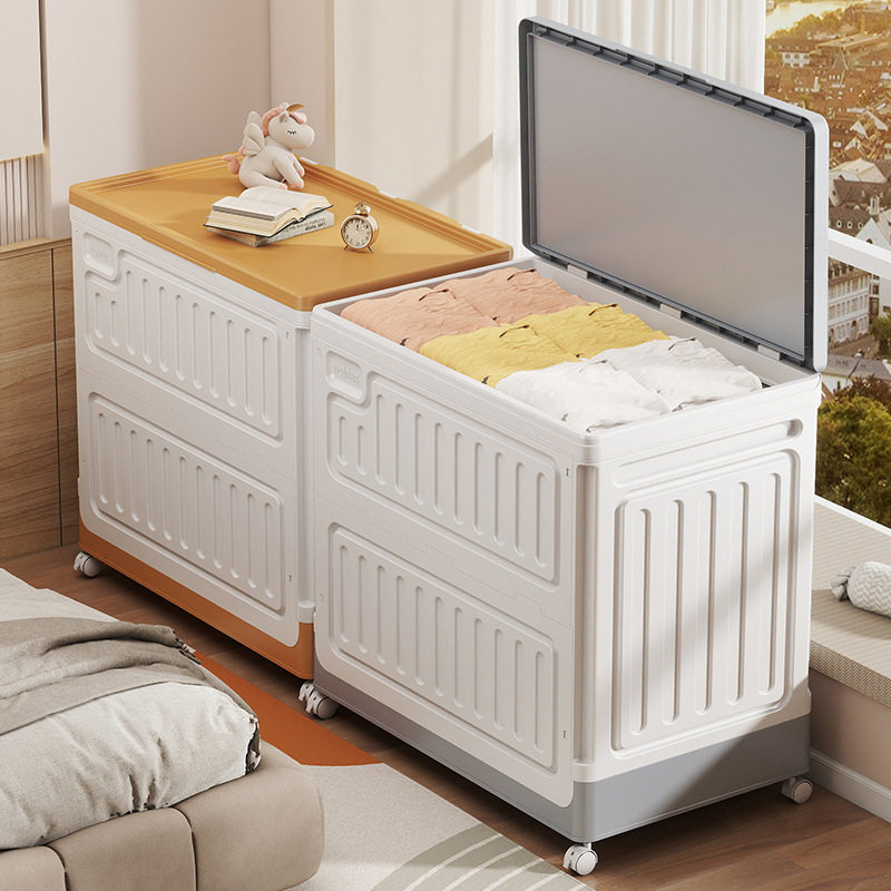 折叠收纳箱大容量超大号翻盖箱卧室衣物被子整理箱带轮玩具储物箱,收纳整理,吸尘器收纳架/盒/袋,淘宝优惠券,粉丝福利购,淘宝优惠卷