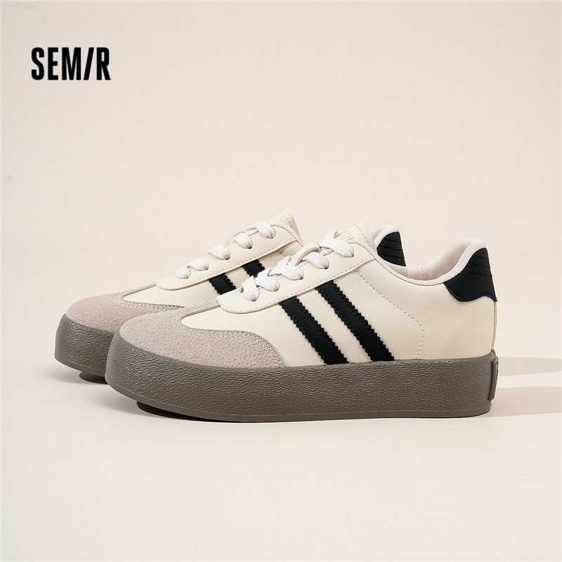 Semir鞋子女2025春夏新款厚底内增高德训鞋休闲百搭不累脚板鞋女,女鞋,德训鞋,淘宝优惠券,粉丝福利购,淘宝优惠卷