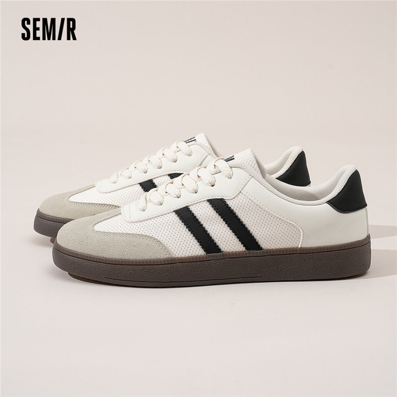Semir鞋子男2025春夏新款复古网面德训鞋运动透气平底轻便男鞋