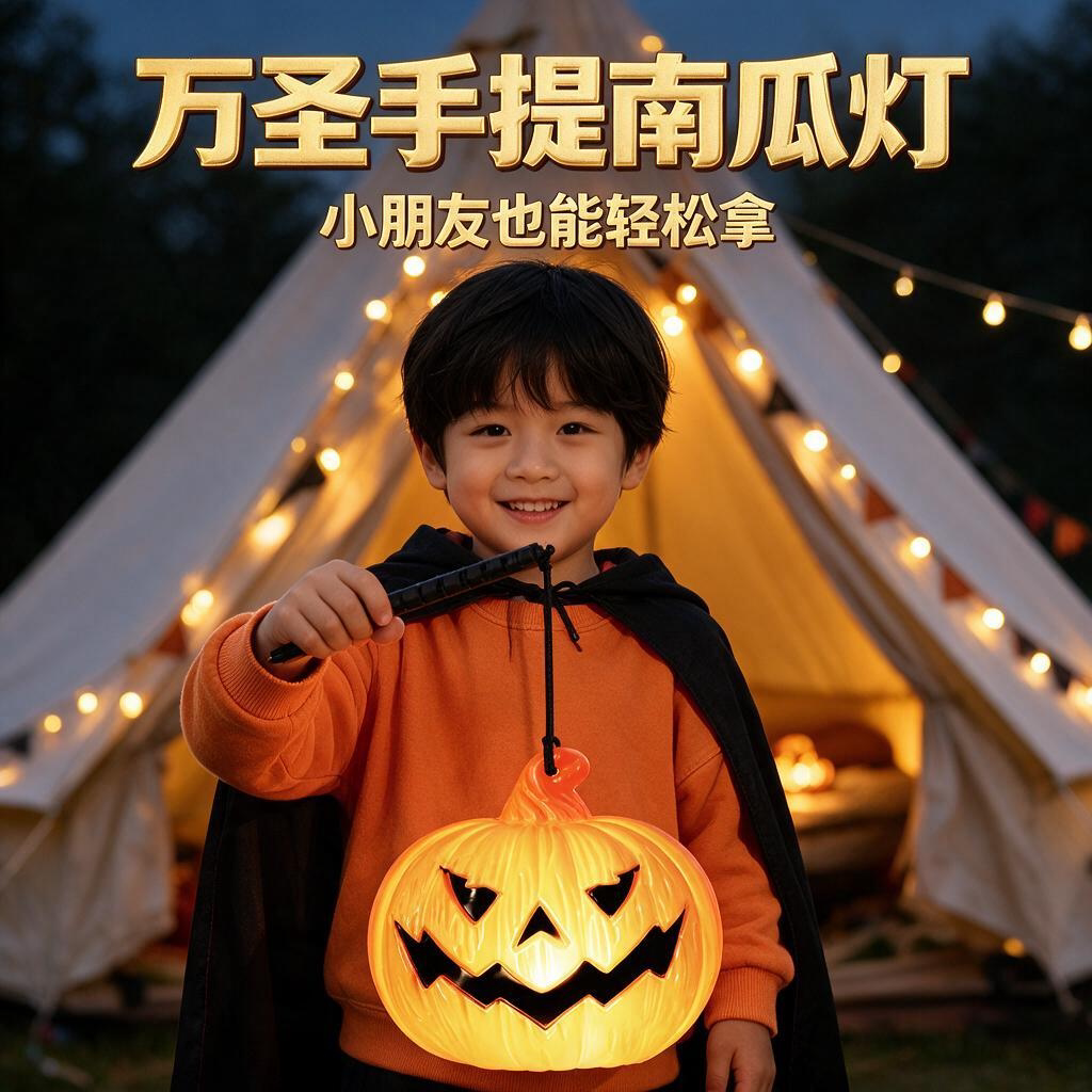 万圣节装饰南瓜灯儿童小灯笼玩具halloween场景布置氛围拍摄道具
