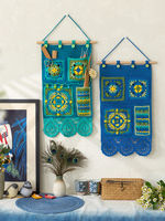 Sister Su Su's home has a green wall for hanging and storing small DIY crocheted items and home decoration wool material bags thumbnail 5