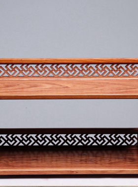 双叠收纳宝架 缅甸花梨·全独板·榫卯制作 规格：40*19*27cm
