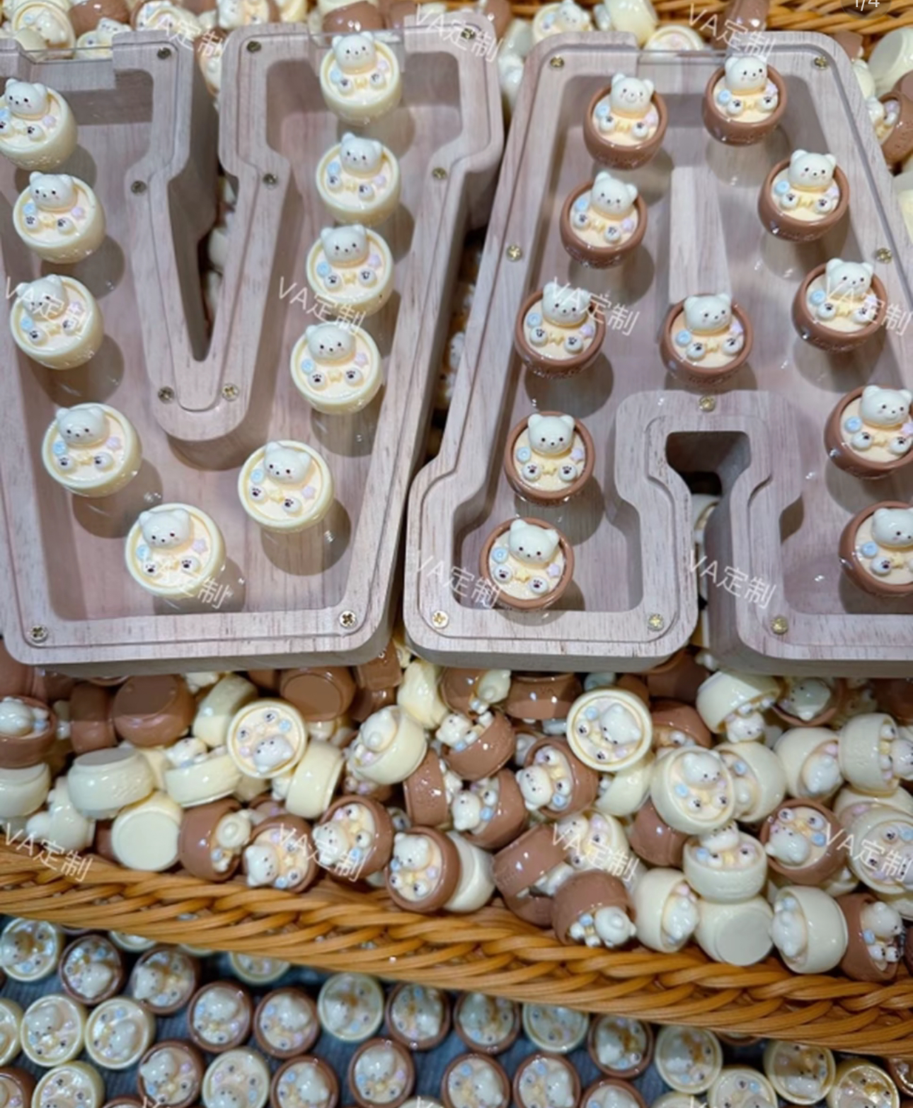 定制小熊燕麦碗微缩食玩diy奶油胶手机包挂件树脂配件装饰品摆件
