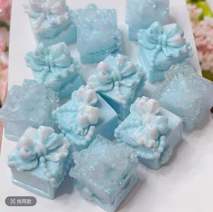 定制立体公主礼物盒子仿真食玩diy奶油胶钥匙扣树脂配件装饰摆件