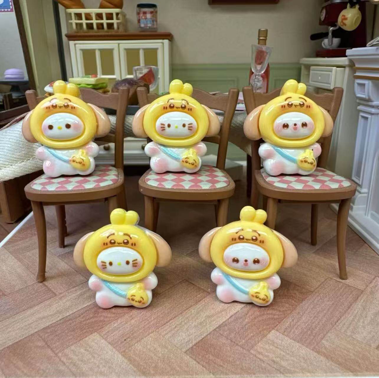 定制头套乌萨奇kt小狗卡通食玩diy奶油胶发卡挂树脂配件装饰材料