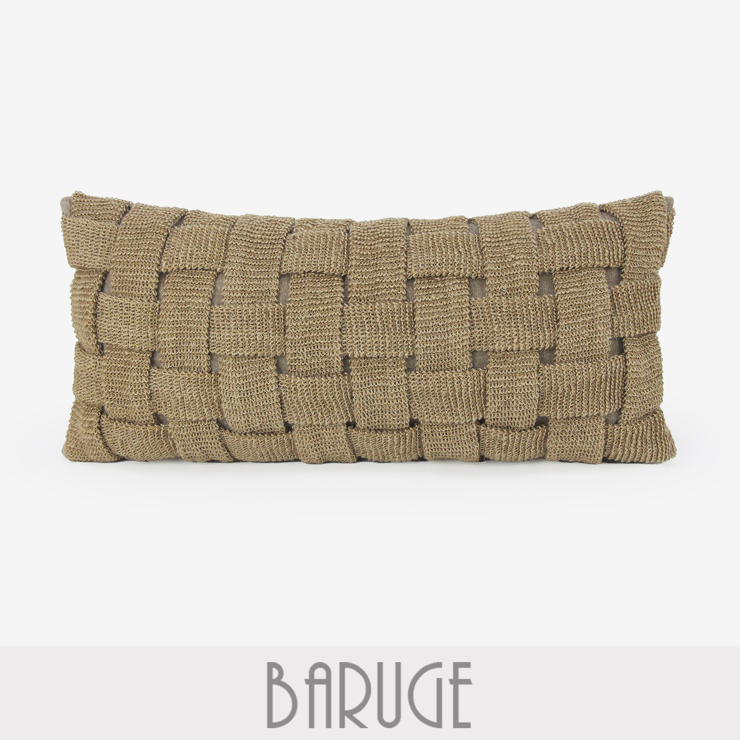 布瑞格黄麻手工编织装饰长枕腰枕