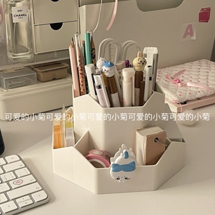 旋转笔筒大容量简约桌面办公桌文具收纳学生男女生创意多功能笔桶