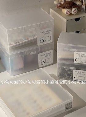 翻盖透明卡片分类收纳盒