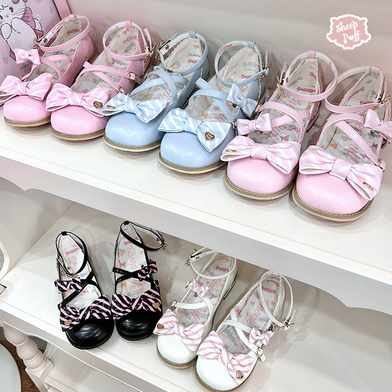 【定金三团】糖果茶2.0 绵羊泡芙Lolita甜系优雅蝴蝶结小皮鞋