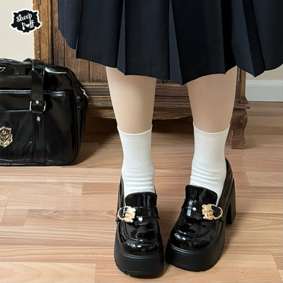 【现货】抱抱熊高跟制服鞋 绵羊泡芙Lolita高跟学院风