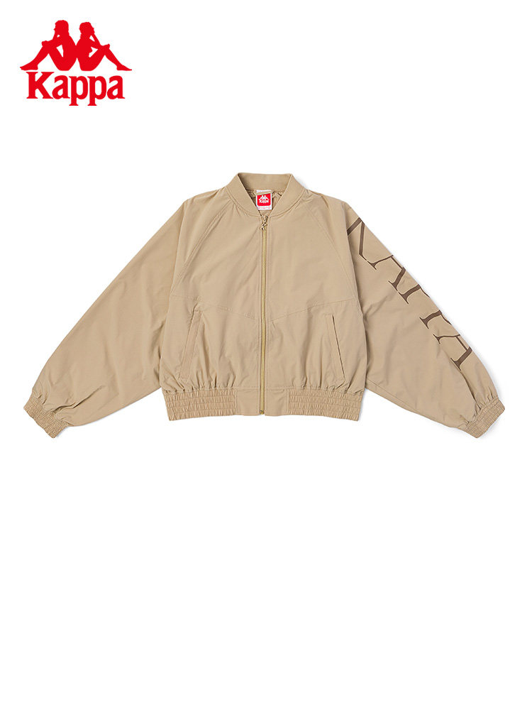 KAPPA 카파 야구 유니폼 여성 가을 ??짧은 재킷 카디건 문자 박쥐 셔츠 긴팔 코트