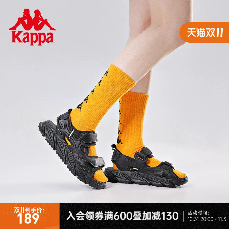 Kappa卡帕厚底凉鞋2023新款女夏魔术贴凉鞋户外踩屎感沙滩拖鞋夏怎么样,好用不?
