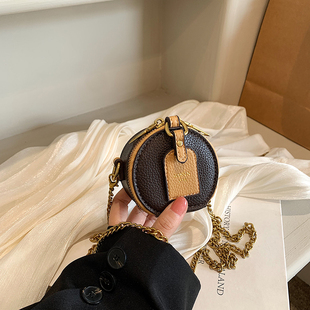 网红儿童包包时尚袖珍迷你圆饼包洋气百搭女童斜挎包配饰零钱包潮