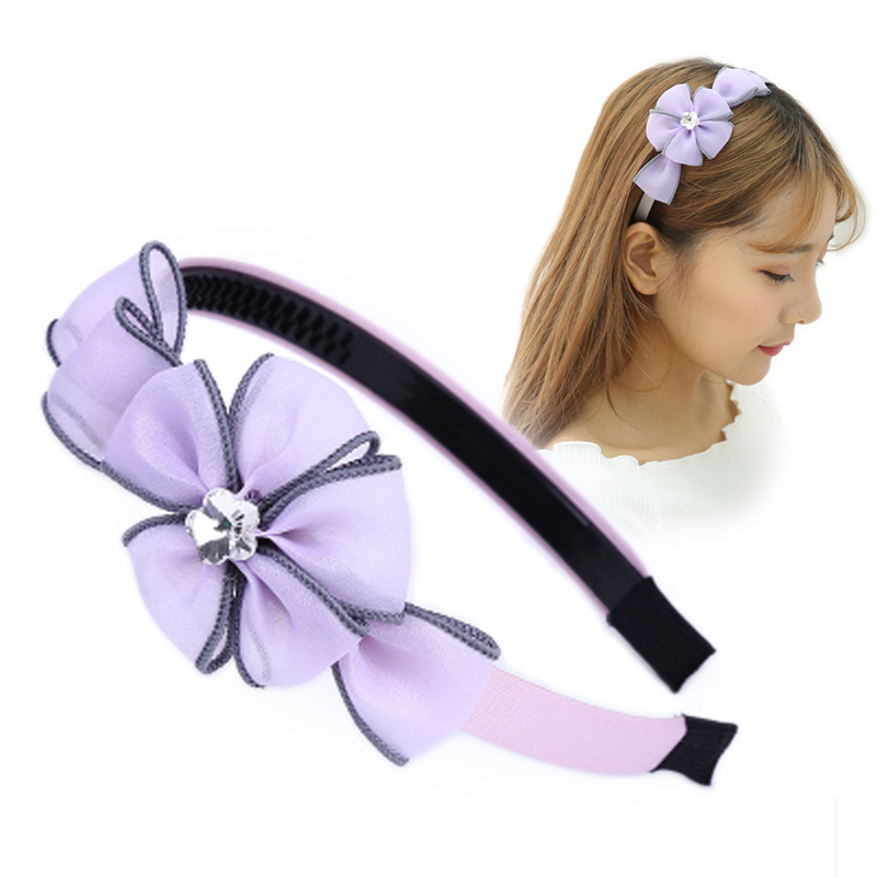 韩国手工太阳玫瑰花防滑带钻发饰