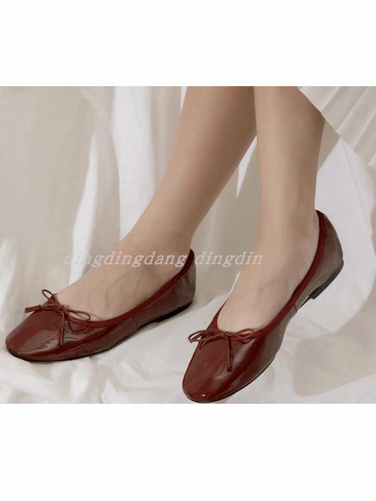 대외 무역 원래 주문 DEVLIN 여성 신발 순수 가죽 특종 신발 여성 활 부드러운 가죽 특허 가죽 편안한 슈퍼 부드러운 발레 신발