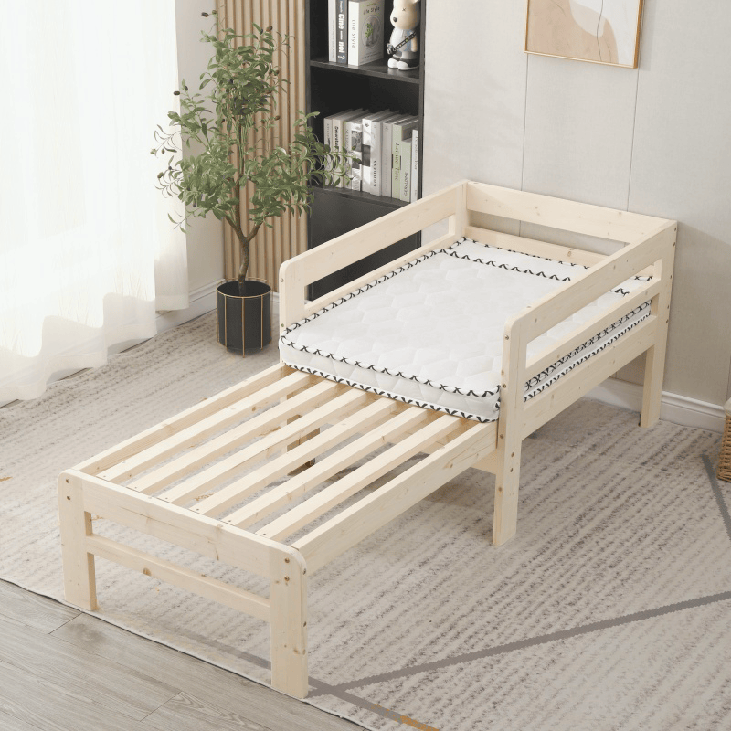 加宽定制带护栏拼接大床宣然木业