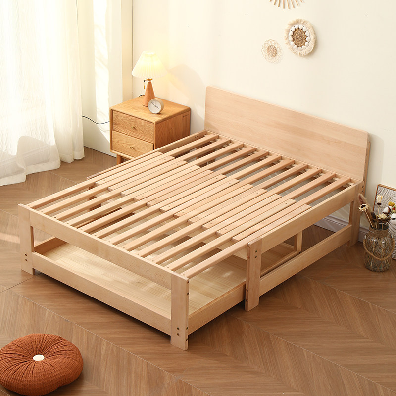 实木沙发床折叠两用多功能客厅榻榻米抽拉床小户型抽拉伸缩推拉床