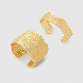 流沙系列肌理凹凸开口手镯女小众设计高级感轻奢百搭窄版 手环 宽版