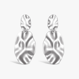 金属肌理感925银针个性时尚大耳坠女气质百搭夸张耳环高级感耳钉