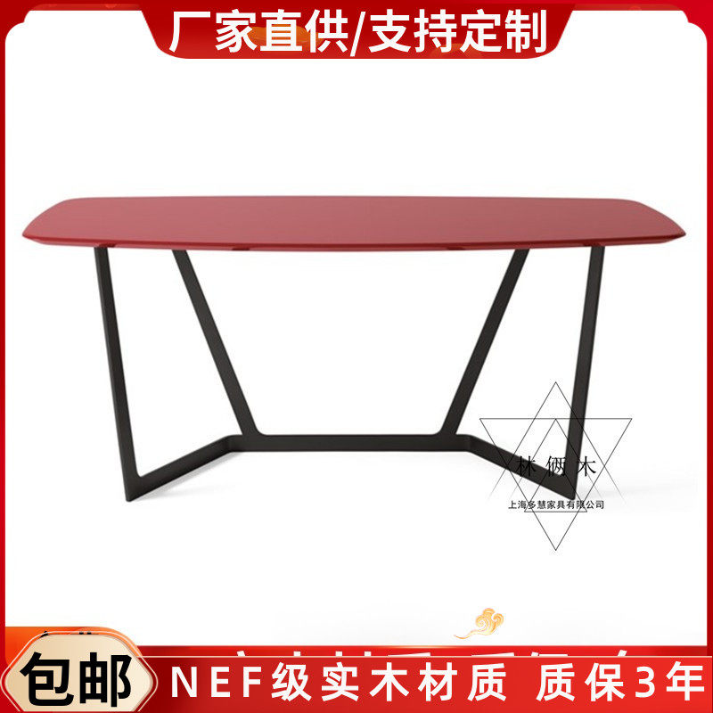 新款北欧轻奢书桌创意个性电脑桌钢琴烤漆办公桌转角写字台老板桌