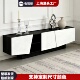 现代轻奢烤漆电视柜黑白拼色落地储物柜客厅视听柜地柜家用收纳柜
