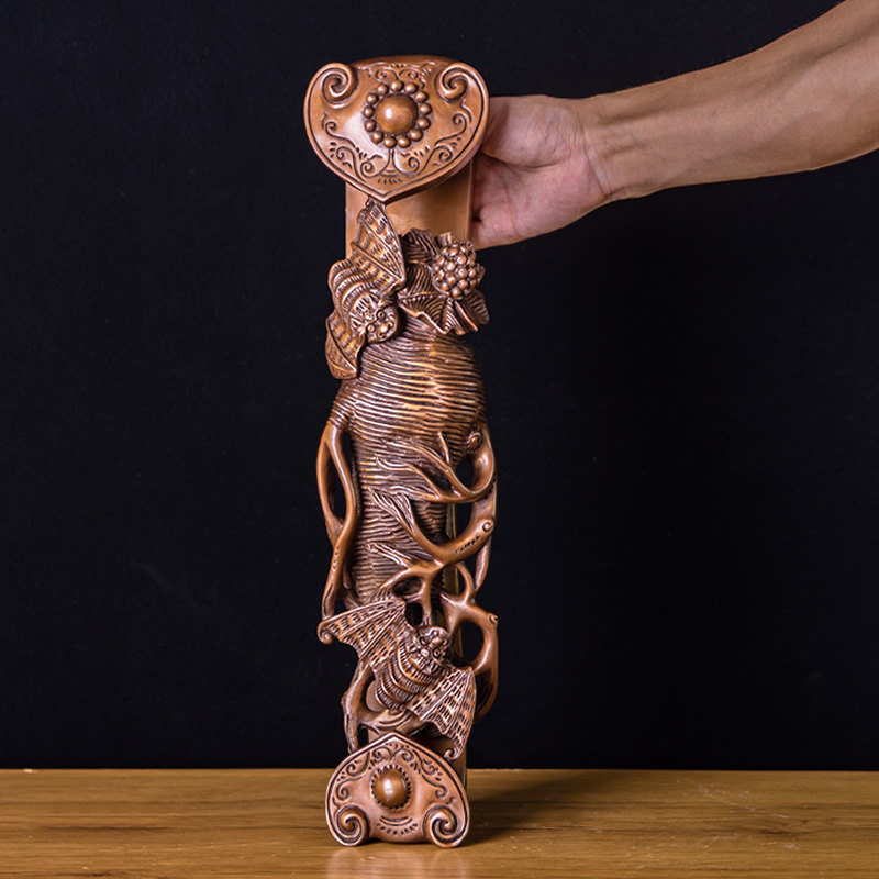 紫铜人生如意中式摆件客厅家居办公室桌面装饰品万事如意祝寿送礼,家居饰品,装饰摆件,淘宝优惠券,粉丝福利购,淘宝优惠卷