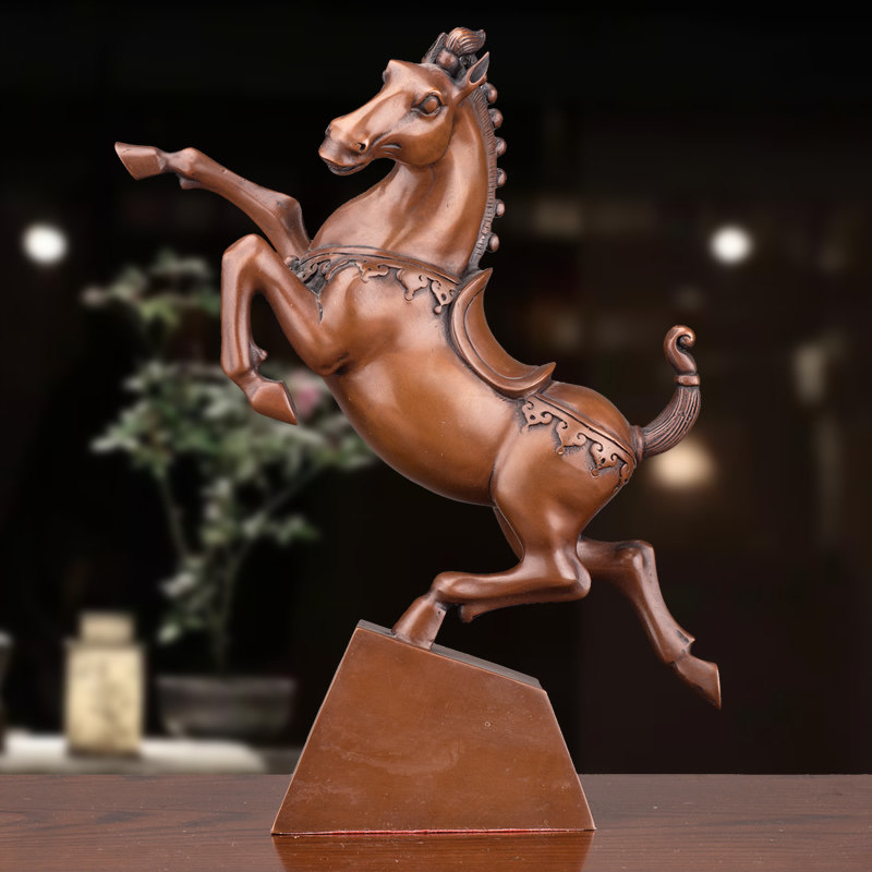紫铜一马当先中式摆件客厅办公室桌面装饰红铜工艺品乔迁开业送礼,家居饰品,装饰摆件,淘宝优惠券,粉丝福利购,淘宝优惠卷