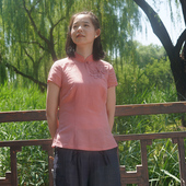 原创复古时尚 新款 改良气质传统旗袍上衣 女中国风布符夏季 唐装