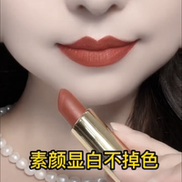 口紅正品官方旗艦店藏紅花肉桂奶茶豆沙正紅素顏百搭不掉色不沾杯
