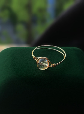 女包金原创招财水晶戒指不褪色