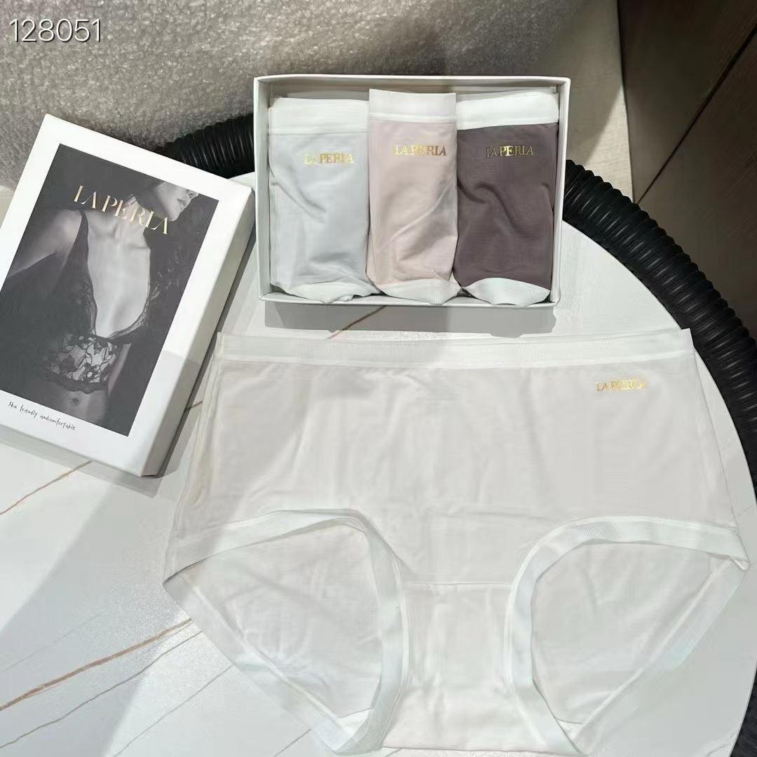 LAPERLA四条装女士无痕内裤柔软舒适裸感不勒好穿不夹PP简约内裤