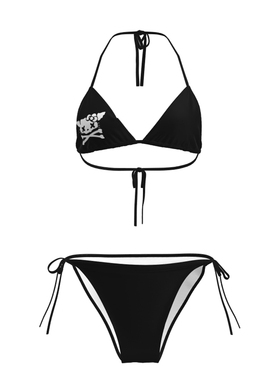 2025新款性感黑色比基尼泳衣小胸聚拢显大分体泳装泳装内衣套装女