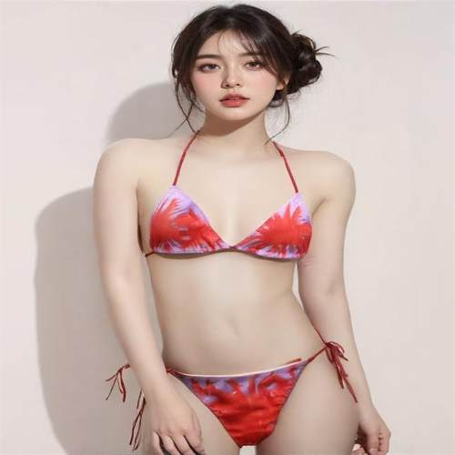 欧美系带泳衣女时尚性感沙滩温泉比基尼Lace-up swimsuit bikini