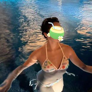 性感辣妹度假三点式小胸比基尼韩系少女泡温泉分体泳衣女2024新款