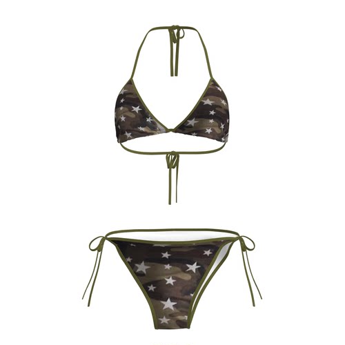 性感比基尼女小胸聚拢三点式内衣