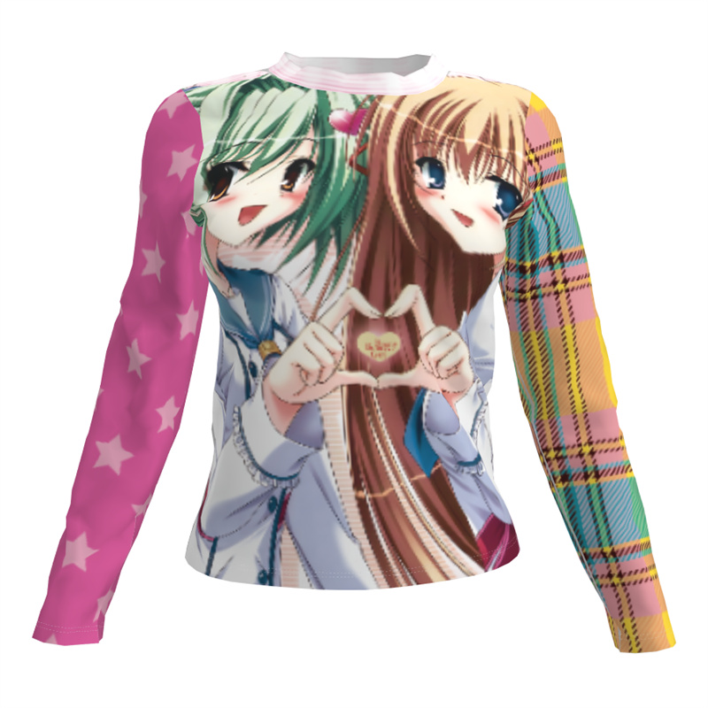 亚文化少女动漫卡通风印花T恤女