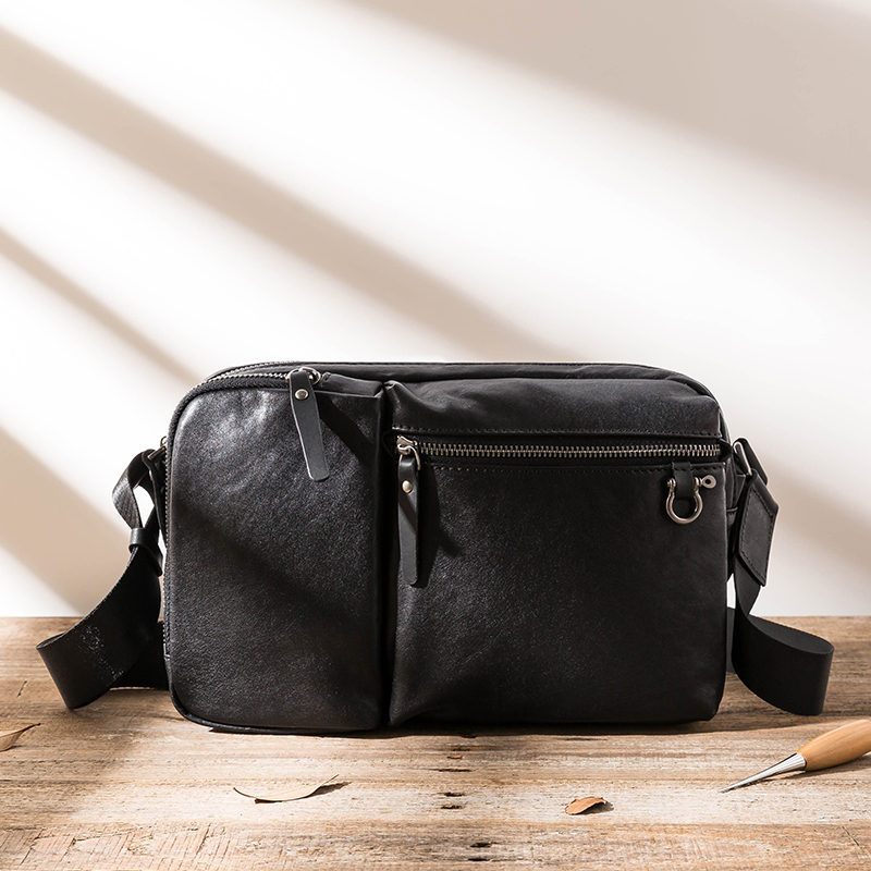 后步真皮单肩包休闲百搭斜挎包潮