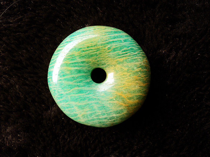 中国水晶矿石天然天河石平安扣吊坠 莫桑比克 天河石平平安安吊坠